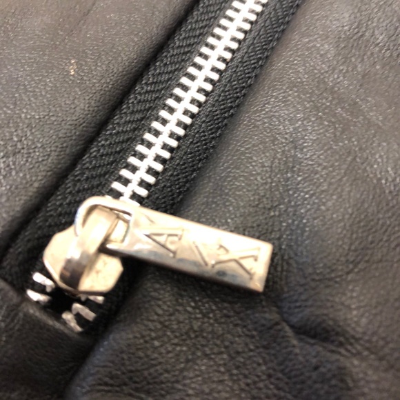 Armani Exchange leather clutch
